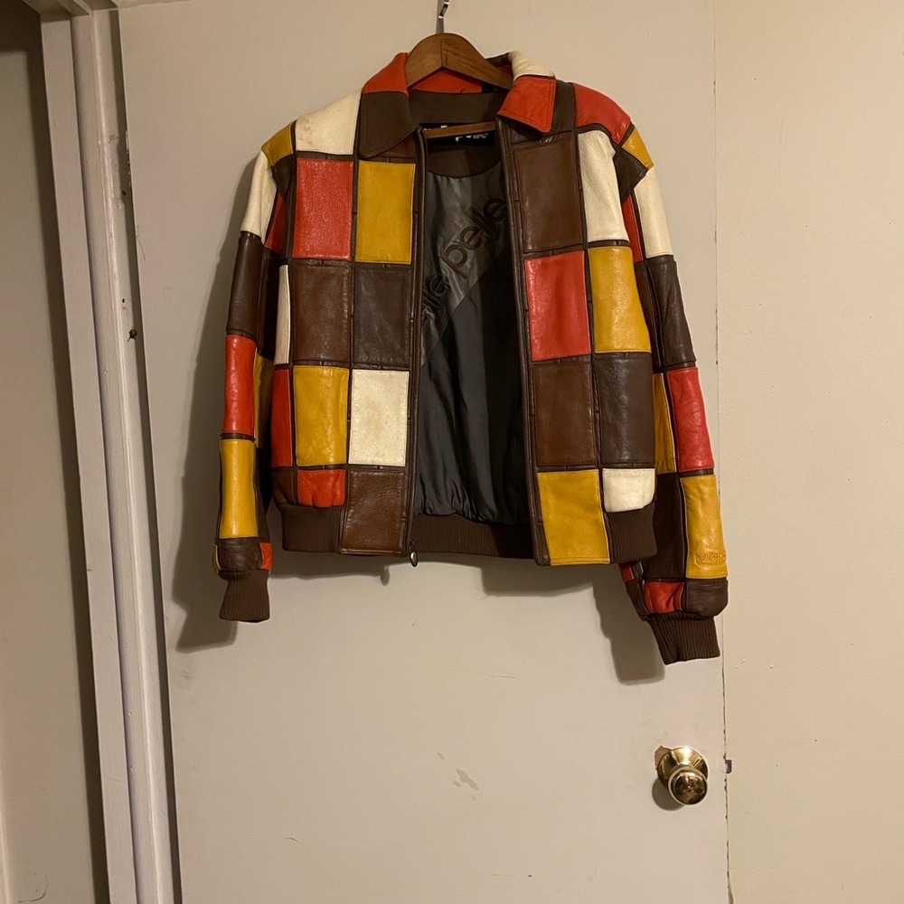 Pelle Pelle Multicolor Patchwork Leather Jacket